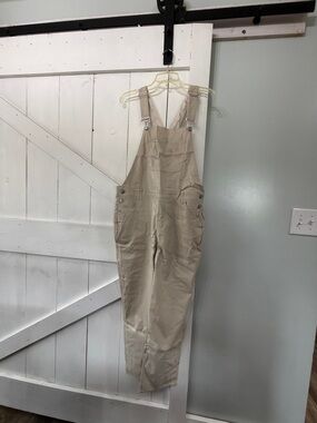 Entro Khaki Women's Overalls - Faux Leather